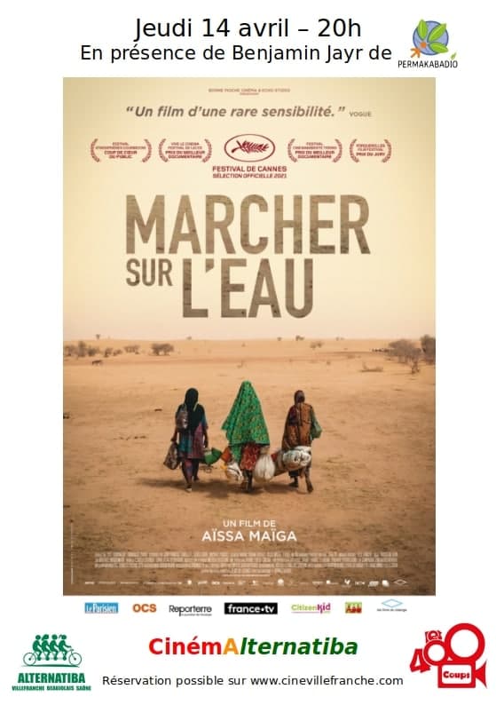 Film « Marcher sur l’eau » le 14 avril à 20h au ciné 400 coups de Villefranche : Image à la une
